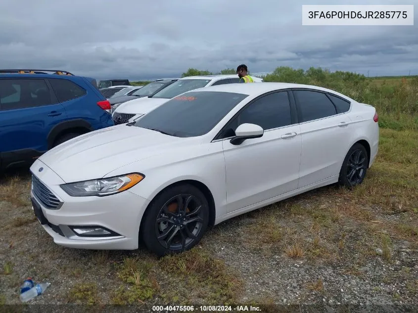 3FA6P0HD6JR285775 2018 Ford Fusion Se