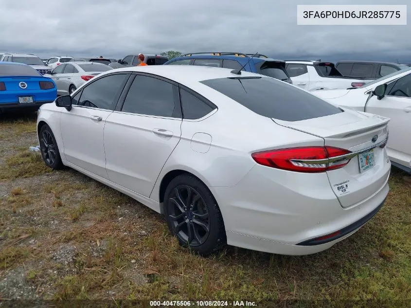 3FA6P0HD6JR285775 2018 Ford Fusion Se