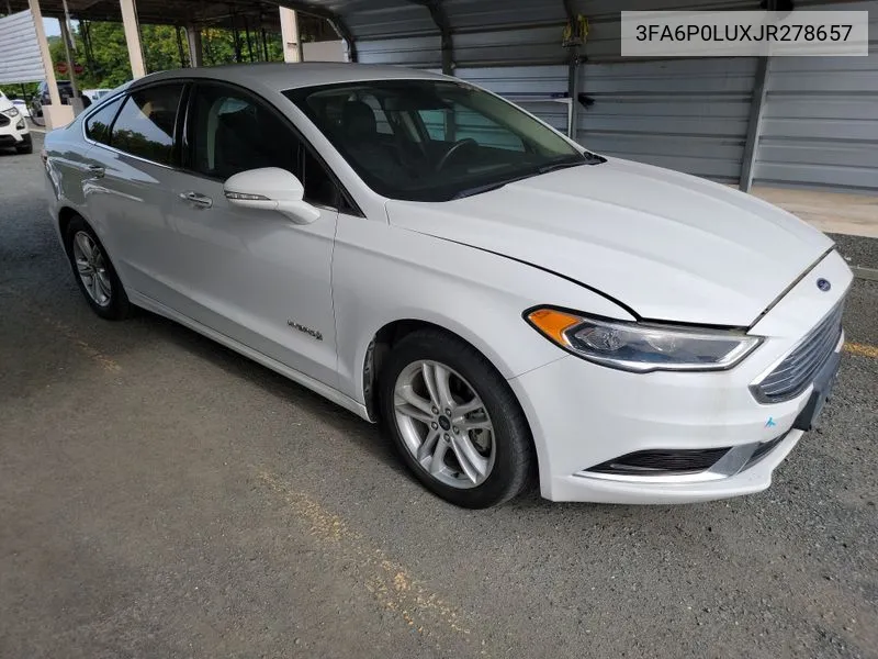 2018 Ford Fusion Hybrid Se VIN: 3FA6P0LUXJR278657 Lot: 40527973