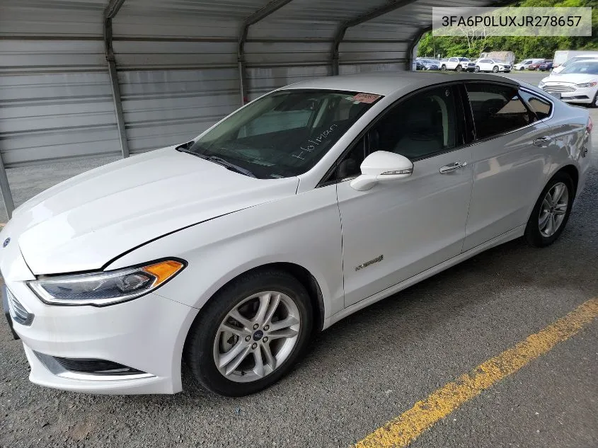 2018 Ford Fusion Hybrid Se VIN: 3FA6P0LUXJR278657 Lot: 40527973