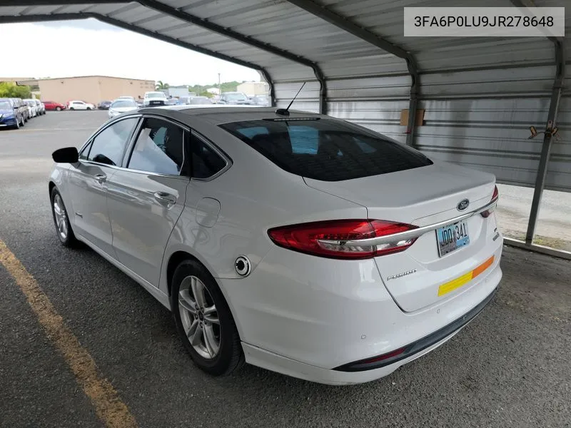 2018 Ford Fusion Hybrid Se VIN: 3FA6P0LU9JR278648 Lot: 40527980