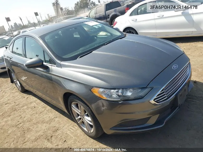 3FA6P0H74JR146478 2018 Ford Fusion Se