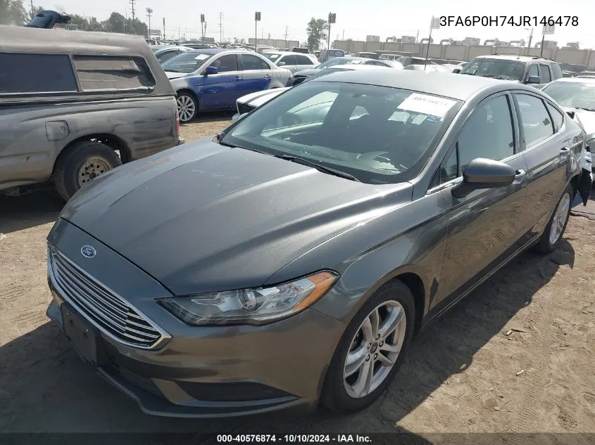 3FA6P0H74JR146478 2018 Ford Fusion Se