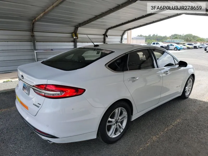 2018 Ford Fusion Hybrid Se VIN: 3FA6P0LU3JR278659 Lot: 40589098