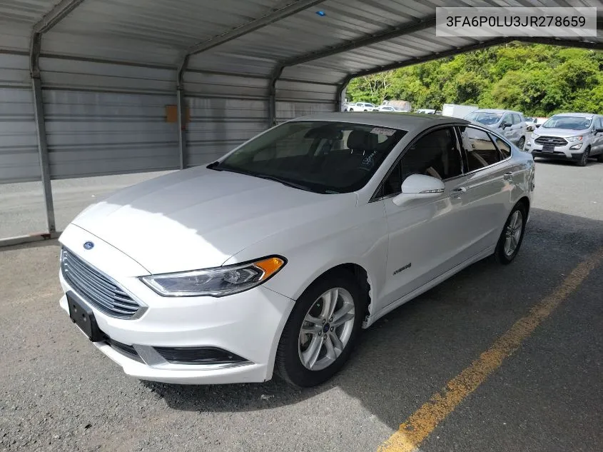 2018 Ford Fusion Hybrid Se VIN: 3FA6P0LU3JR278659 Lot: 40589098