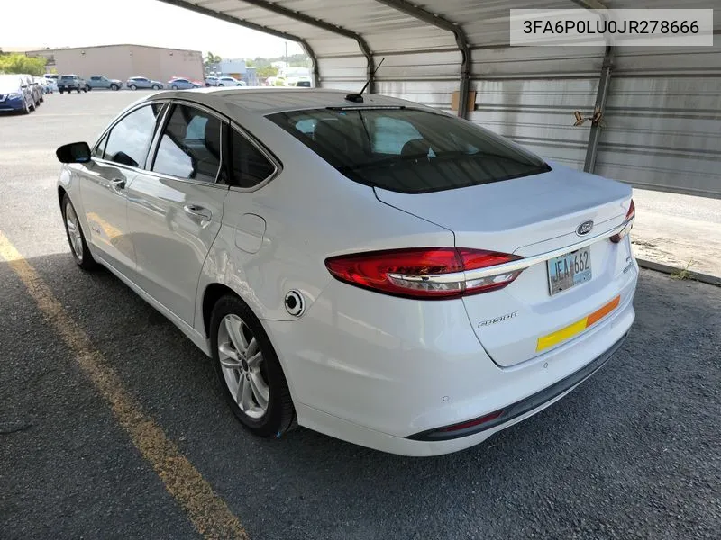 2018 Ford Fusion Hybrid Se VIN: 3FA6P0LU0JR278666 Lot: 40589102