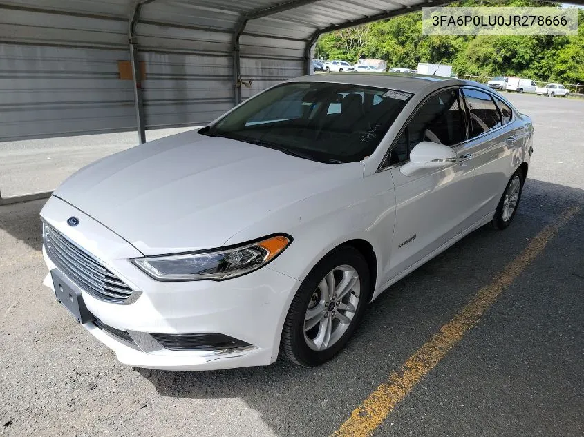 2018 Ford Fusion Hybrid Se VIN: 3FA6P0LU0JR278666 Lot: 40589102