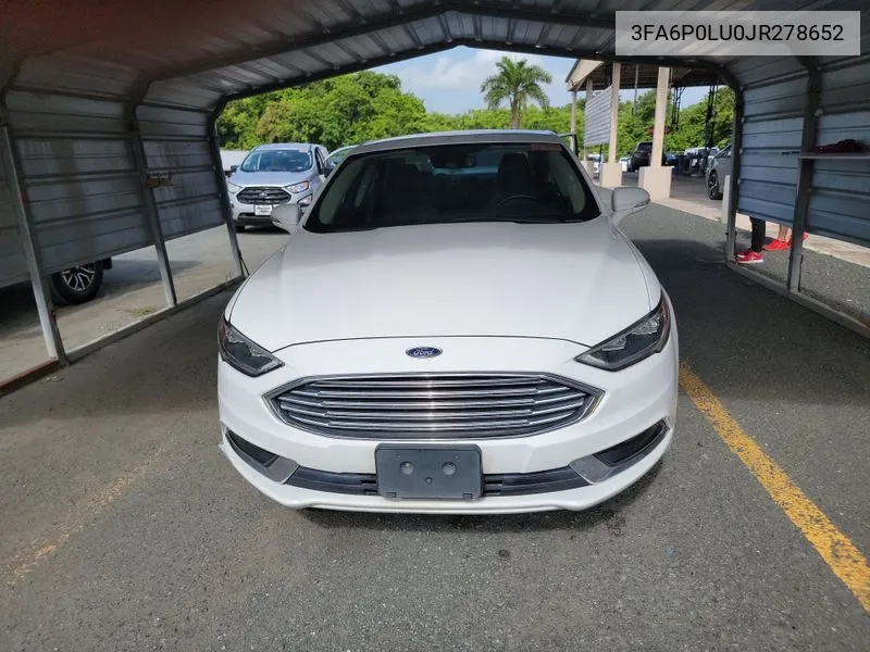 2018 Ford Fusion Hybrid Se VIN: 3FA6P0LU0JR278652 Lot: 40589108