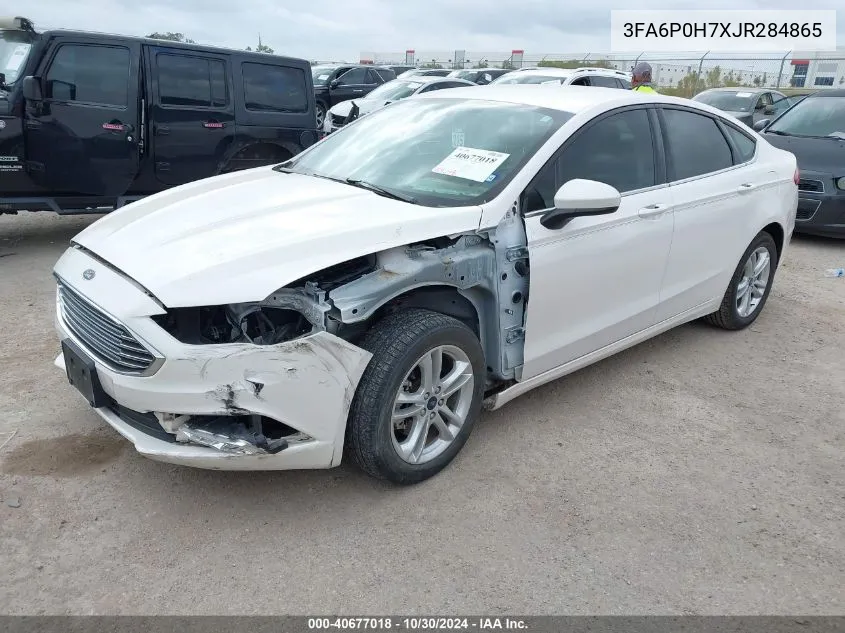 2018 Ford Fusion Se VIN: 3FA6P0H7XJR284865 Lot: 40677018