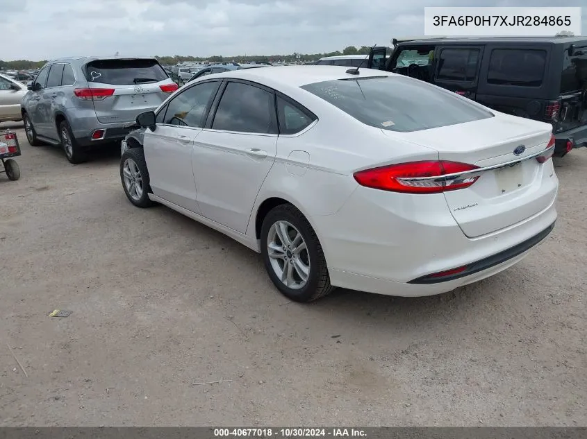 2018 Ford Fusion Se VIN: 3FA6P0H7XJR284865 Lot: 40677018