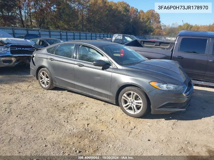 2018 Ford Fusion Se VIN: 3FA6P0H73JR178970 Lot: 40689003