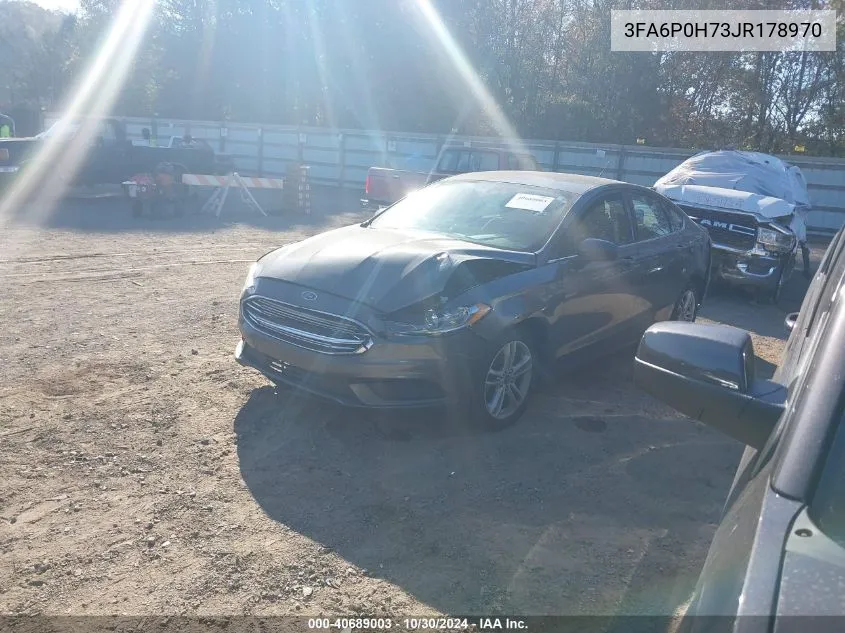 2018 Ford Fusion Se VIN: 3FA6P0H73JR178970 Lot: 40689003