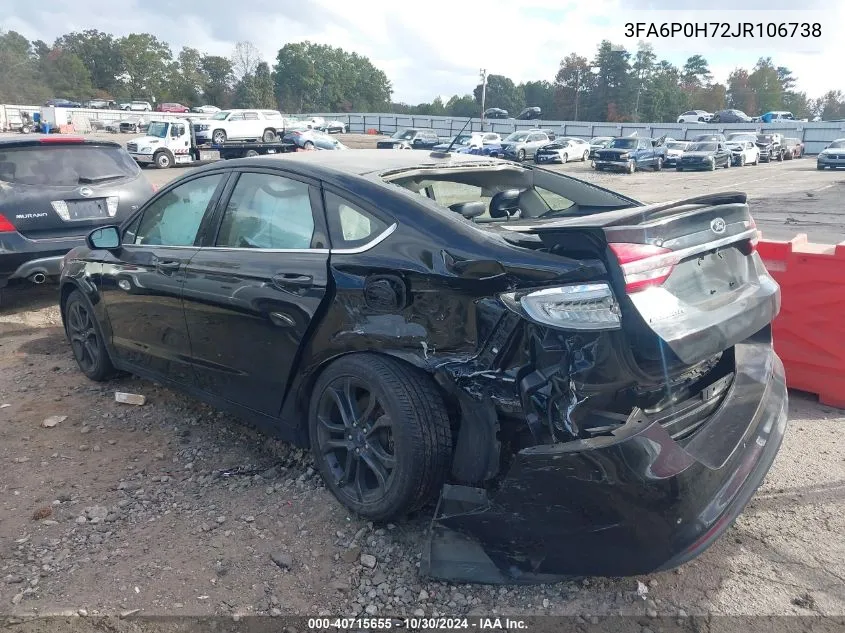 3FA6P0H72JR106738 2018 Ford Fusion Se