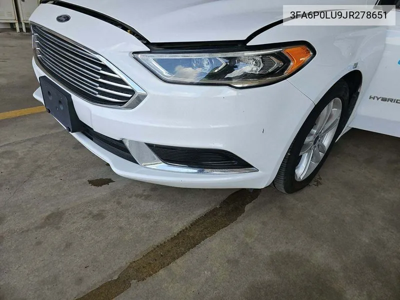 2018 Ford Fusion Hybrid Se VIN: 3FA6P0LU9JR278651 Lot: 40719584