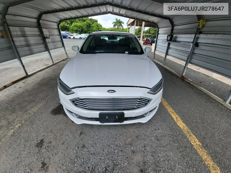 2018 Ford Fusion Hybrid Se VIN: 3FA6P0LU7JR278647 Lot: 40719588