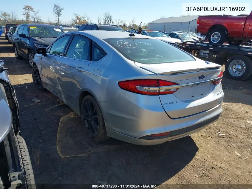 2018 Ford Fusion Hybrid Se VIN: 3FA6P0LUXJR116902 Lot: 40737298