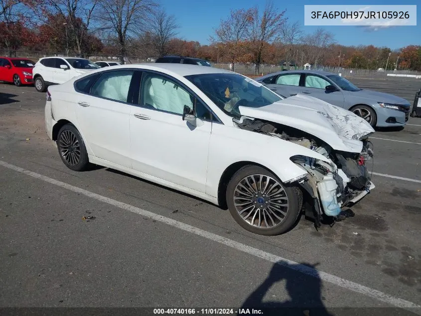 2018 Ford Fusion Se VIN: 3FA6P0H97JR105926 Lot: 40740166