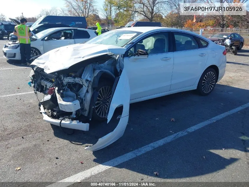 2018 Ford Fusion Se VIN: 3FA6P0H97JR105926 Lot: 40740166