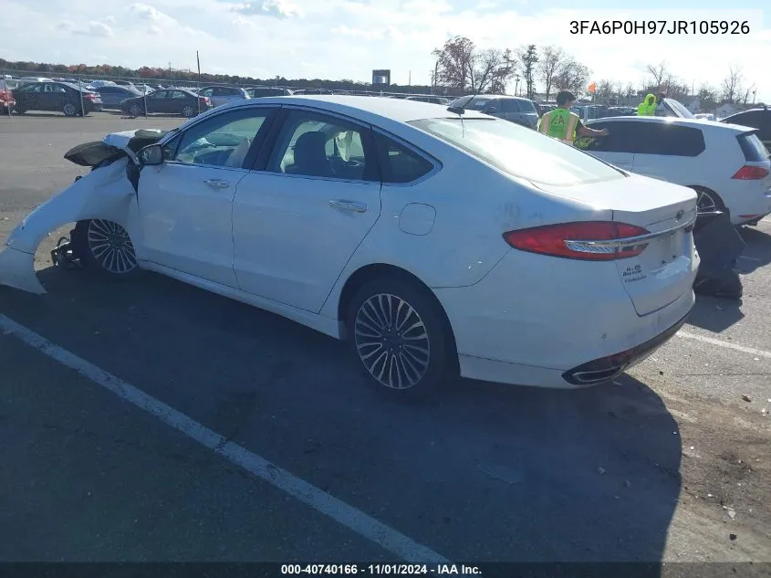 2018 Ford Fusion Se VIN: 3FA6P0H97JR105926 Lot: 40740166