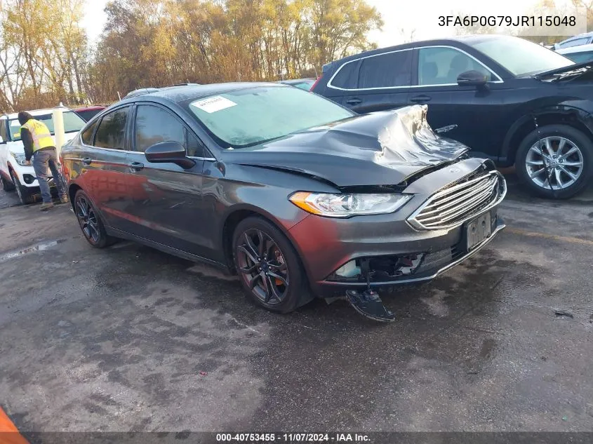 2018 Ford Fusion S VIN: 3FA6P0G79JR115048 Lot: 40753455