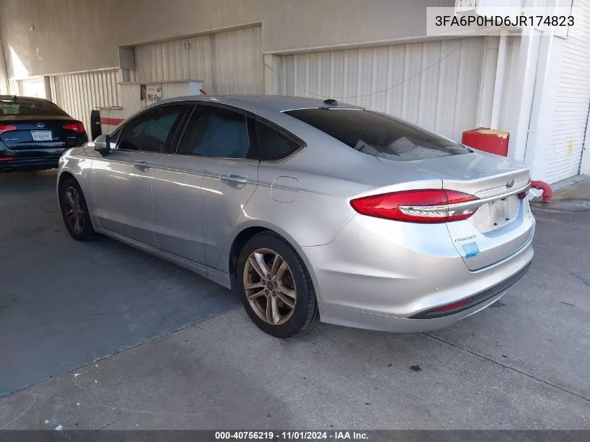 2018 Ford Fusion Se VIN: 3FA6P0HD6JR174823 Lot: 40756219