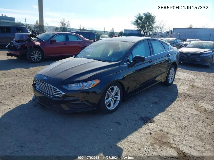 2018 Ford Fusion Se VIN: 3FA6P0HD1JR157332 Lot: 40793033