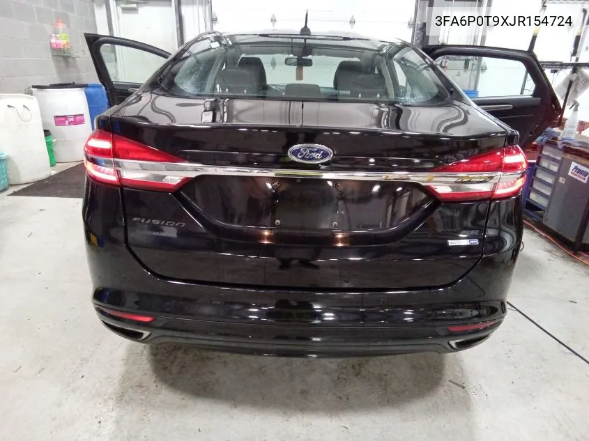 2018 Ford Fusion Se VIN: 3FA6P0T9XJR154724 Lot: 40823772