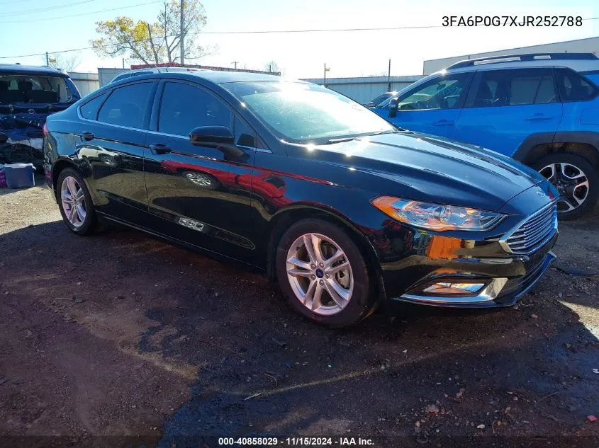 2018 Ford Fusion S VIN: 3FA6P0G7XJR252788 Lot: 40858029