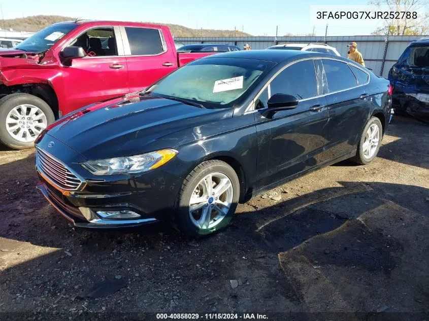 2018 Ford Fusion S VIN: 3FA6P0G7XJR252788 Lot: 40858029