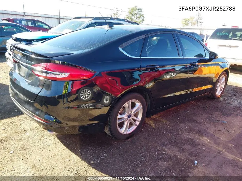 2018 Ford Fusion S VIN: 3FA6P0G7XJR252788 Lot: 40858029