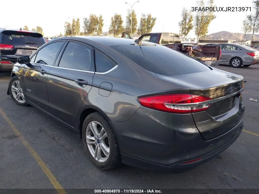 2018 Ford Fusion Hybrid Se VIN: 3FA6P0LUXJR213971 Lot: 40904970