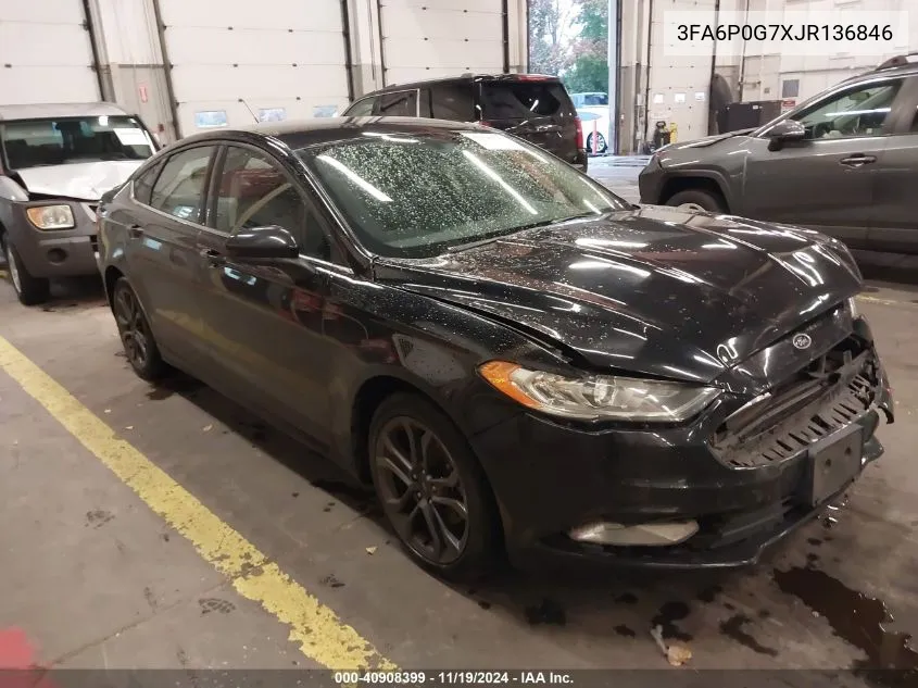 2018 Ford Fusion S VIN: 3FA6P0G7XJR136846 Lot: 40908399