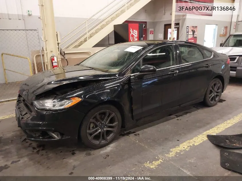 2018 Ford Fusion S VIN: 3FA6P0G7XJR136846 Lot: 40908399