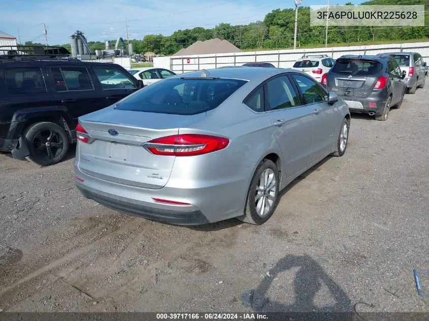 2019 Ford Fusion Hybrid Se VIN: 3FA6P0LU0KR225628 Lot: 39717166