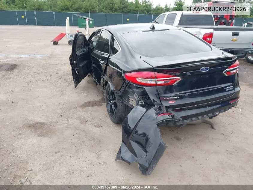 3FA6P0RU0KR243926 2019 Ford Fusion Hybrid Titanium