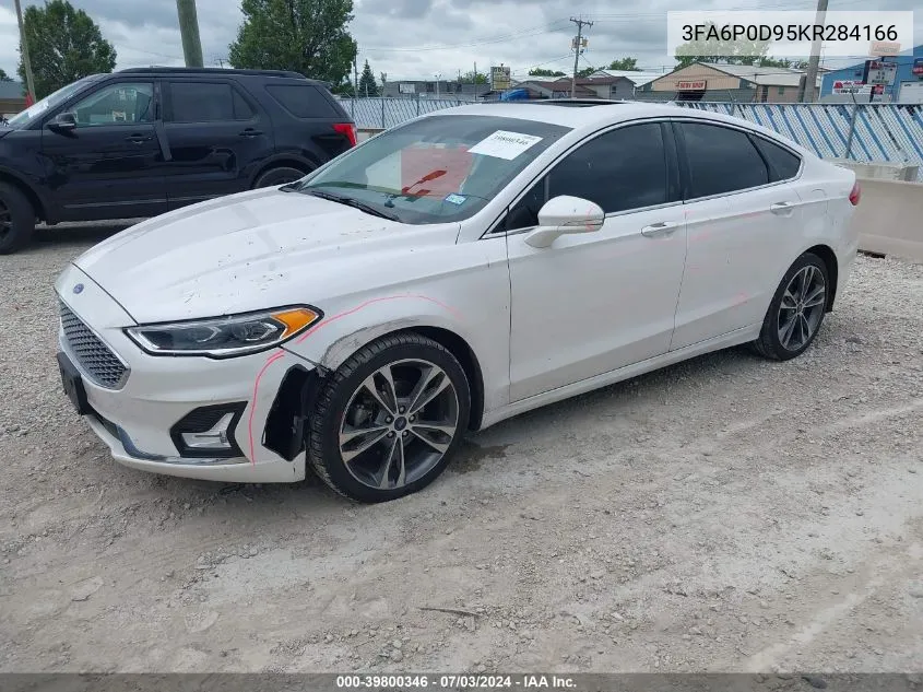 2019 Ford Fusion Titanium VIN: 3FA6P0D95KR284166 Lot: 39800346