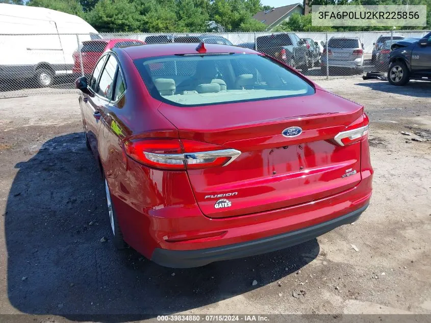 2019 Ford Fusion Hybrid Se VIN: 3FA6P0LU2KR225856 Lot: 39834880