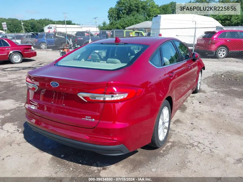 2019 Ford Fusion Hybrid Se VIN: 3FA6P0LU2KR225856 Lot: 39834880