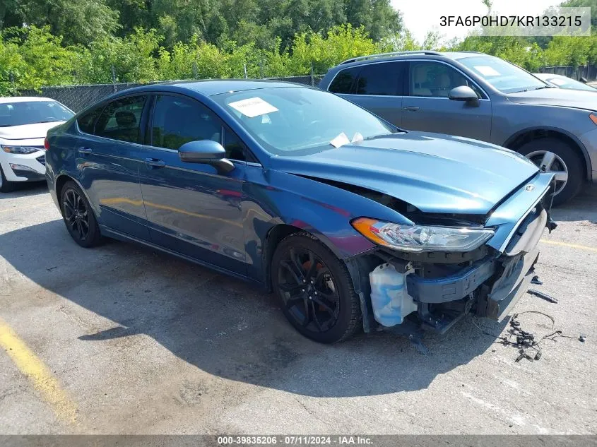 3FA6P0HD7KR133215 2019 Ford Fusion Se