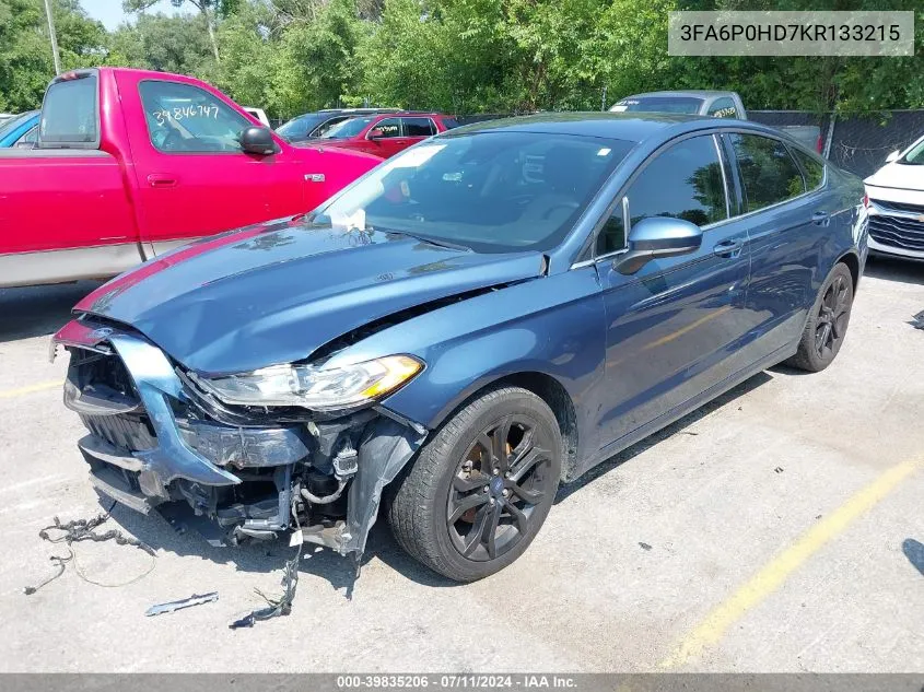 3FA6P0HD7KR133215 2019 Ford Fusion Se