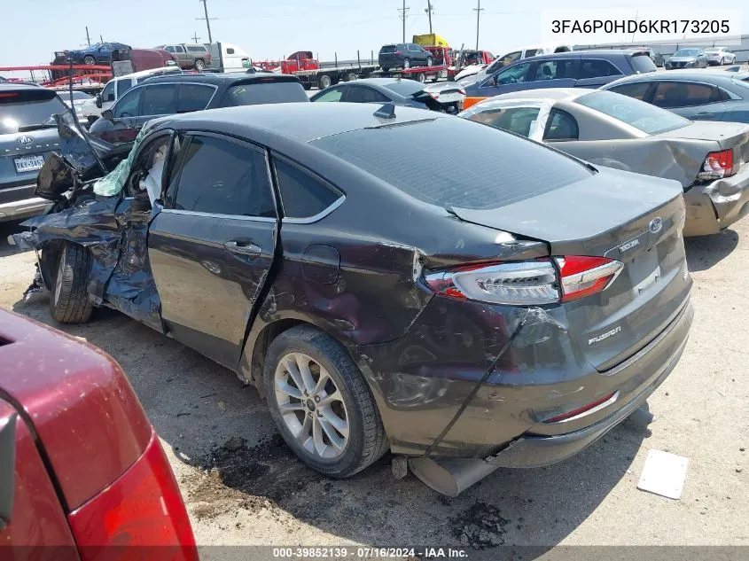 3FA6P0HD6KR173205 2019 Ford Fusion Se