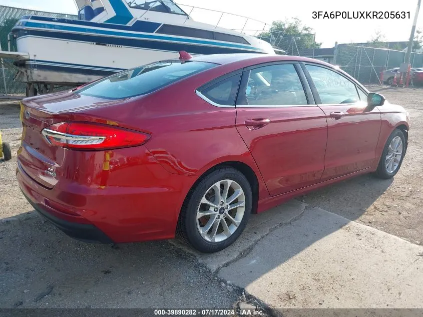 3FA6P0LUXKR205631 2019 Ford Fusion Hybrid Se