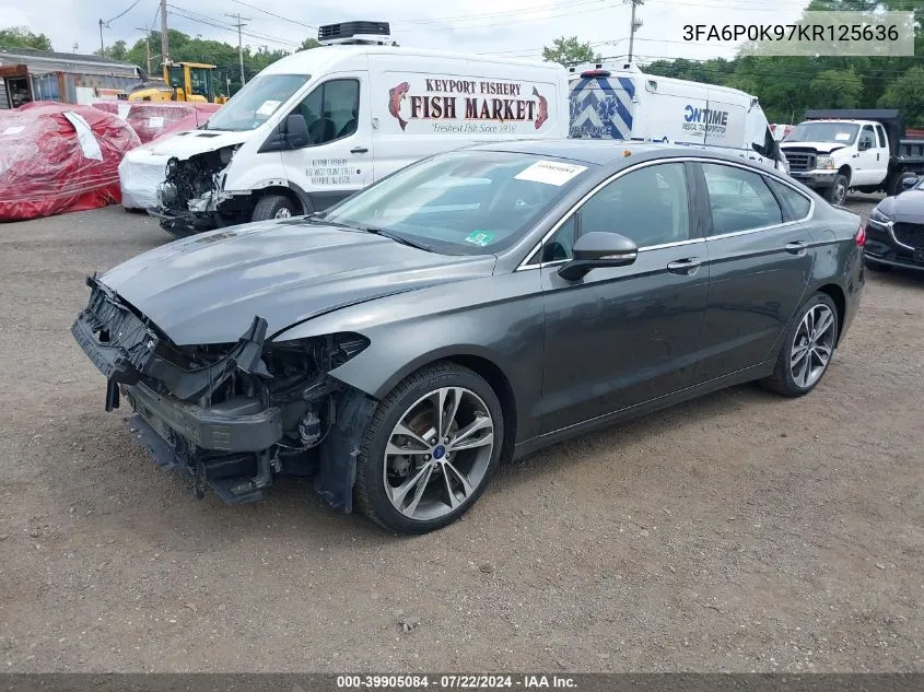 2019 Ford Fusion Titanium VIN: 3FA6P0K97KR125636 Lot: 39905084