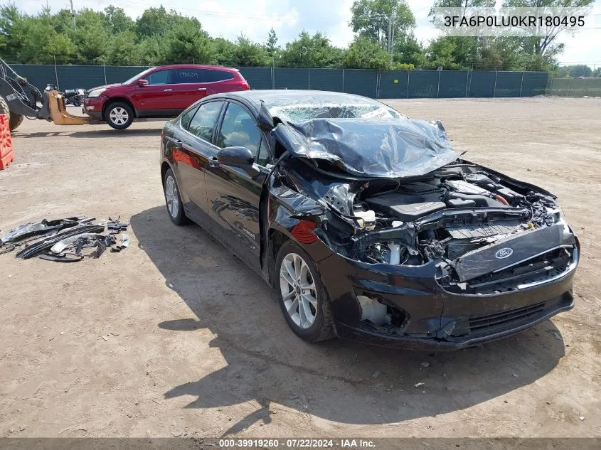 2019 Ford Fusion Hybrid Se VIN: 3FA6P0LU0KR180495 Lot: 39919260