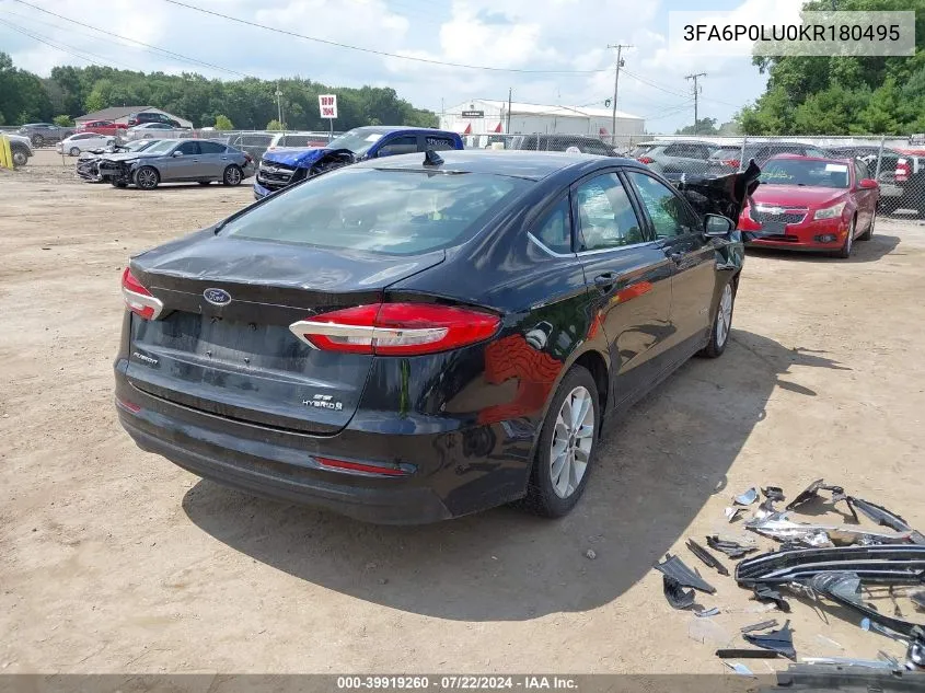 3FA6P0LU0KR180495 2019 Ford Fusion Hybrid Se