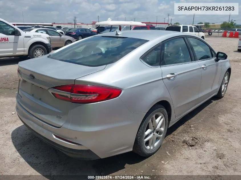 3FA6P0H73KR261283 2019 Ford Fusion Se