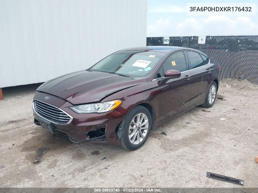 3FA6P0HDXKR176432 2019 Ford Fusion Se