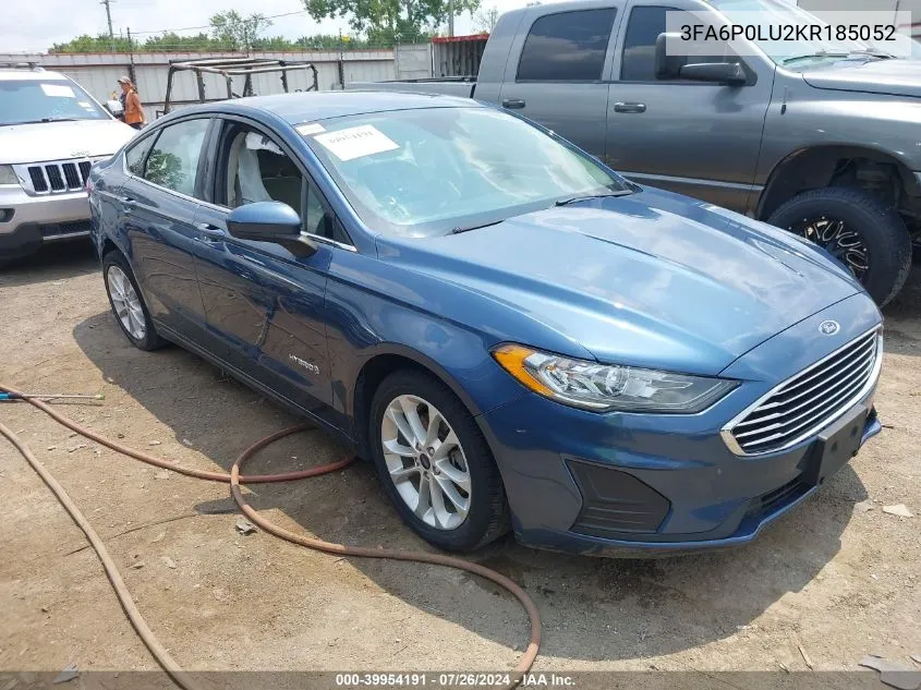 3FA6P0LU2KR185052 2019 Ford Fusion Hybrid Se