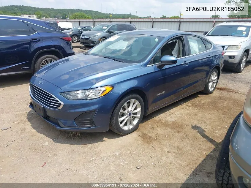 2019 Ford Fusion Hybrid Se VIN: 3FA6P0LU2KR185052 Lot: 39954191