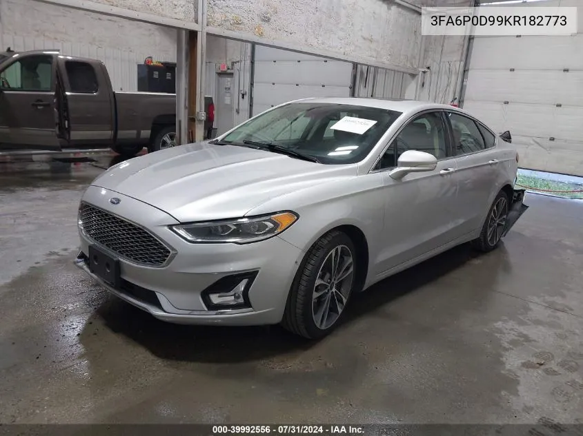 2019 Ford Fusion Titanium VIN: 3FA6P0D99KR182773 Lot: 39992556